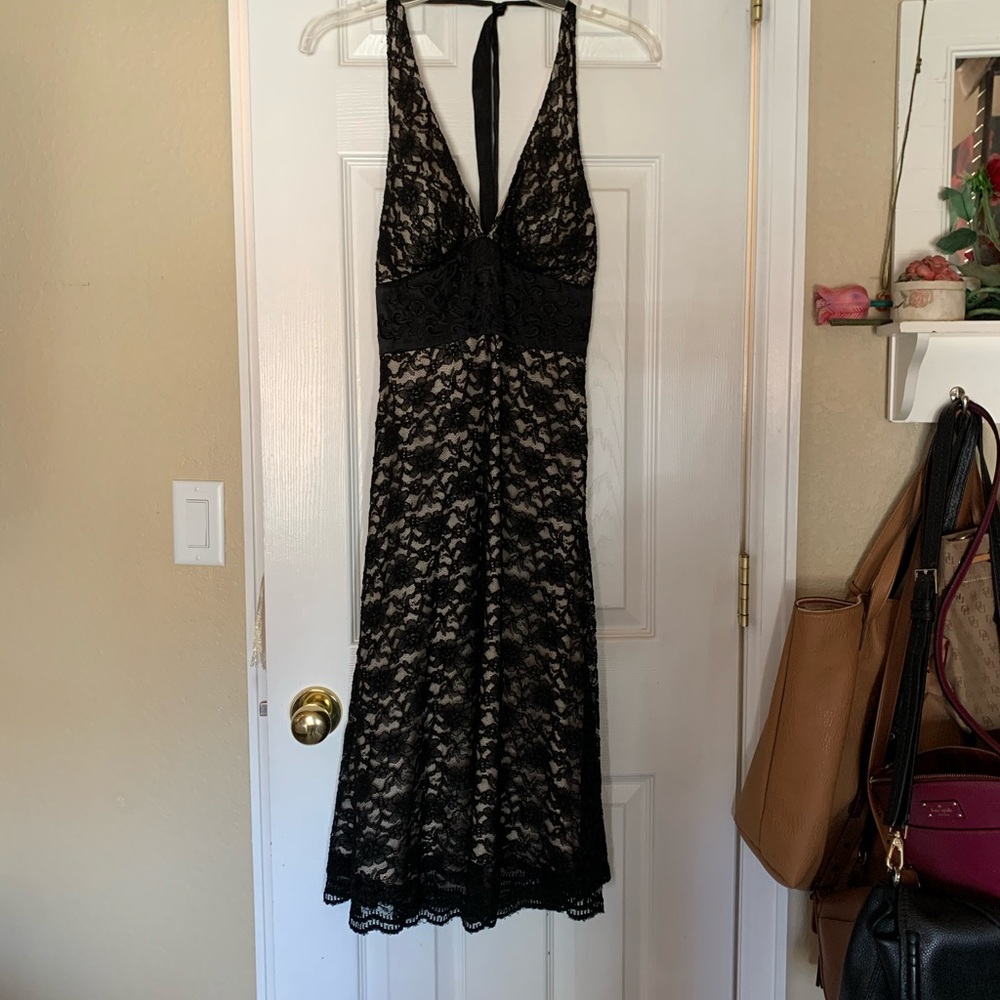 White House Black Market Lace Halter Dress
